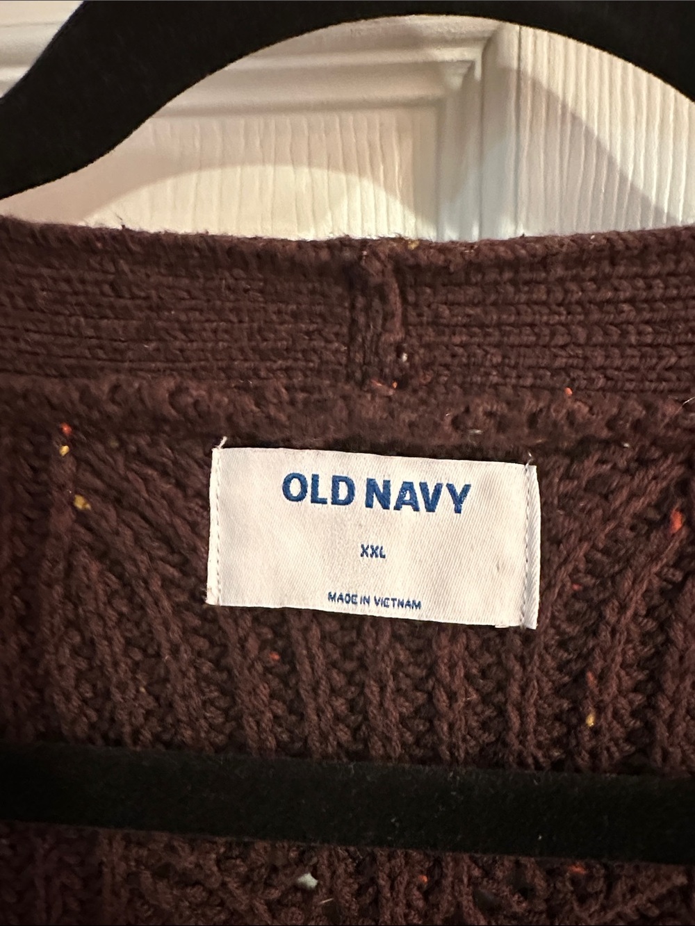 Old Navy Chocolate Brown Cable Knit Button-Front Cardigan - Picture 2 of 3